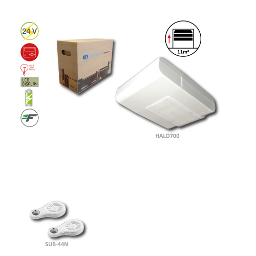 HALO 800N pro sekční vrata do 11 m2 / 90 kg, 2 x PLAY4R, 1 x HALO-800